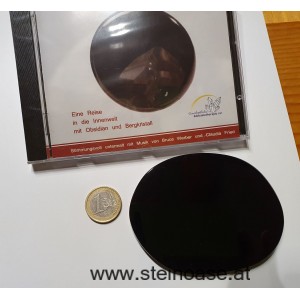 Obsidian Spiegel 9,5cm oval